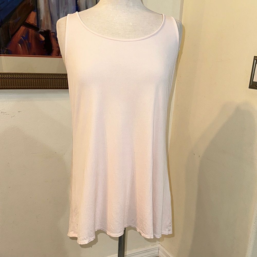 TOP - Eileen Fisher 100% Silk Women's Sleeveless Pale Pink Size Medium - Picture 3 of 10
